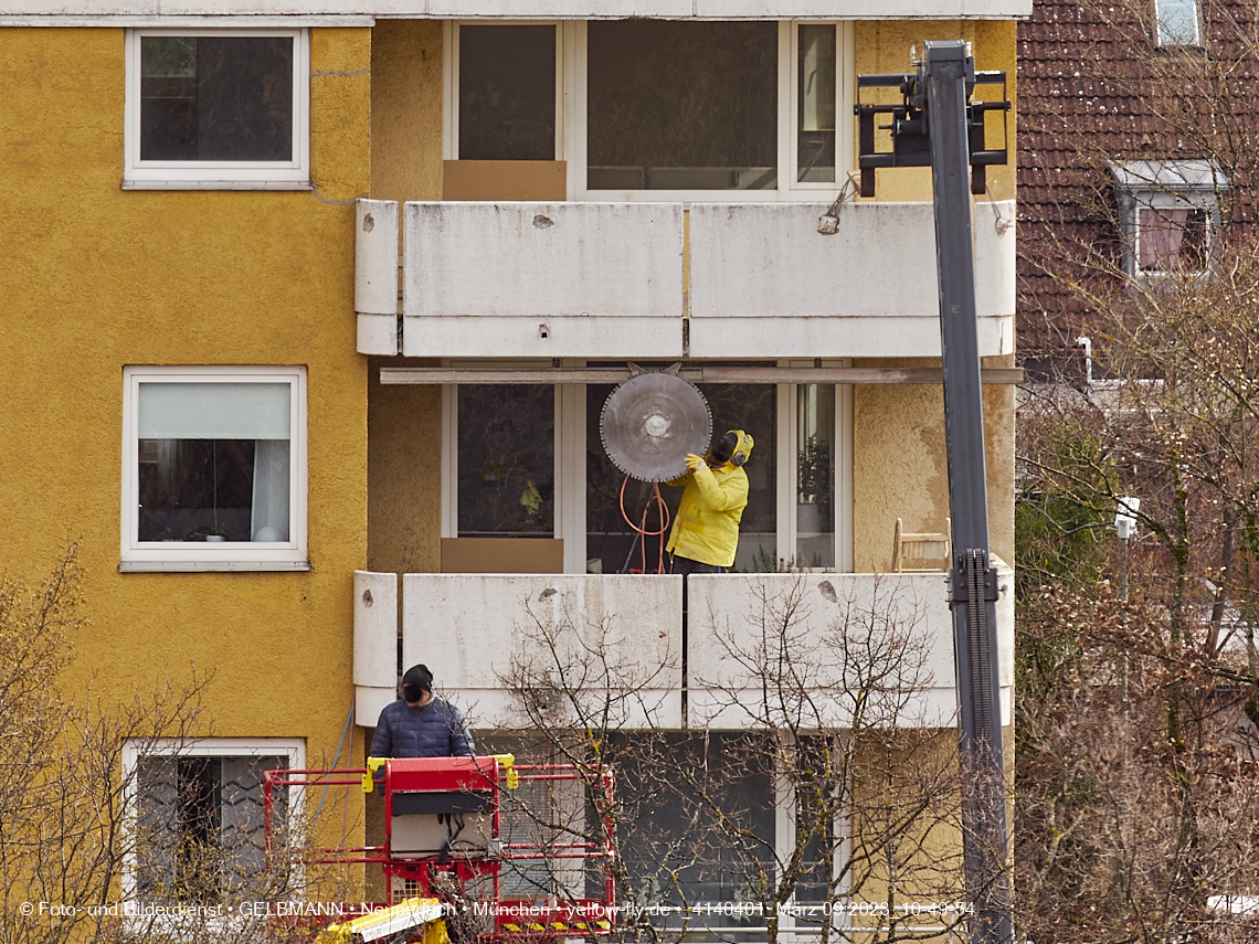 09.03.2023 - Fassadensanierung und Balkonentfernung am Karl-Marx-Ring 57c